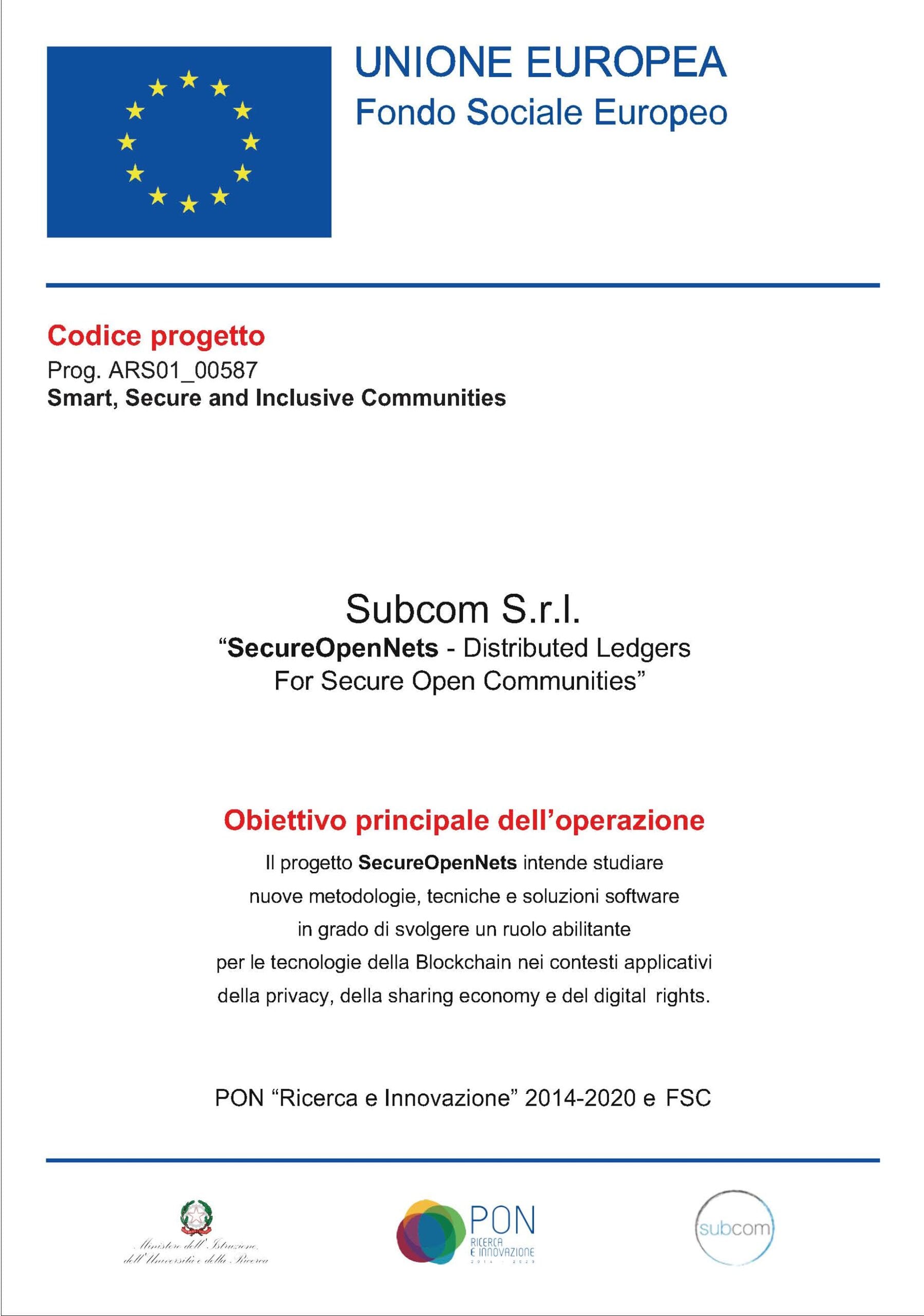 SecureOpenNets - Distributed Ledgers for Secure Open Communities